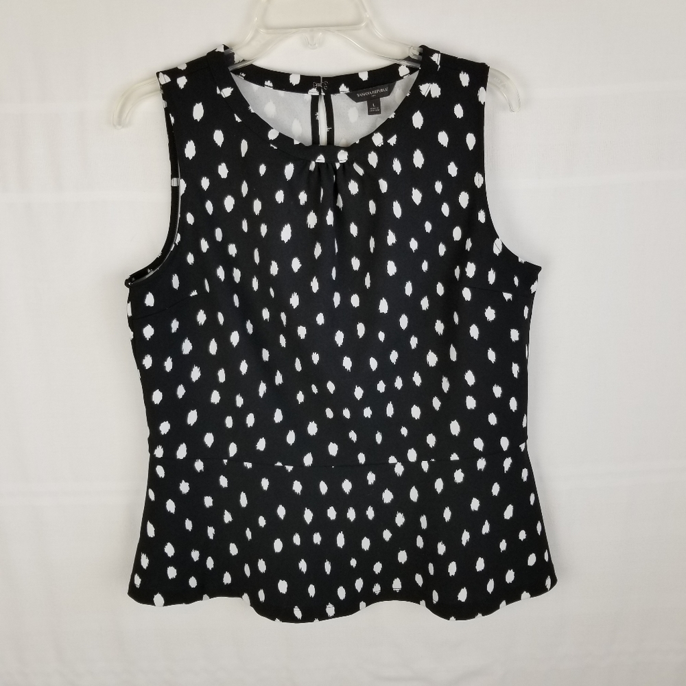 Banana Republic sleeveless black/white top